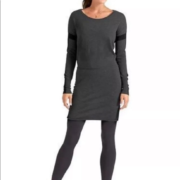 Athleta 100% Merino Wool Color-Block Sweater Dress - Picture 3 of 6
